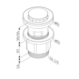 Донный клапан AM.PM F0700P44 Розовое золото